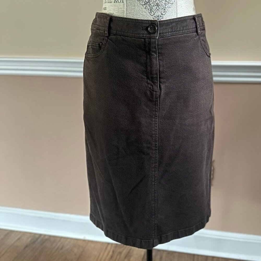 EUC Worth Brown Corduroy Midi Skirt - 6